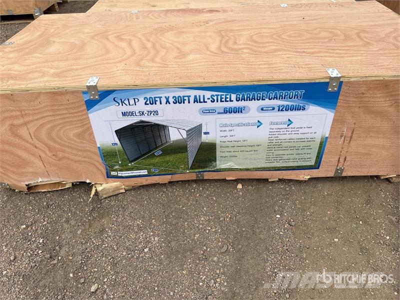  SKLP SK-ZP20 20 ft x 30 ft All-Steel Carport (Unus Stahlrahmenaufbauten