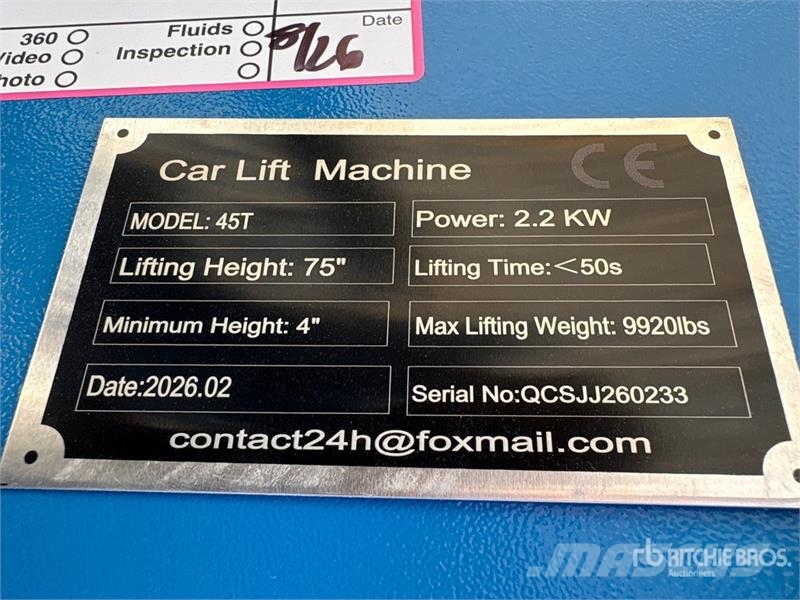 SKLP SK45T Vehicle Lift (Unused) Other components