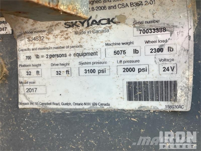 SkyJack 4632 Electric Electric Scissor Lift Scissor lifts