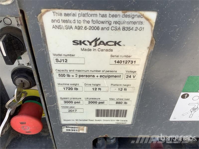SkyJack SJ12 Electric Scissor Lift Scissor lifts