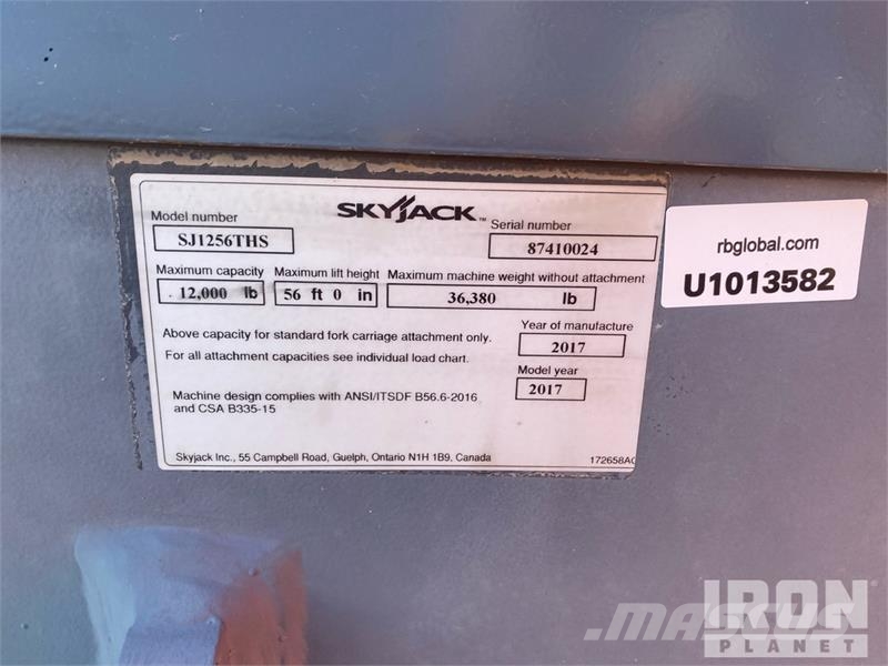 SkyJack SJ1256 TH Telehandler Teleskoplæssere