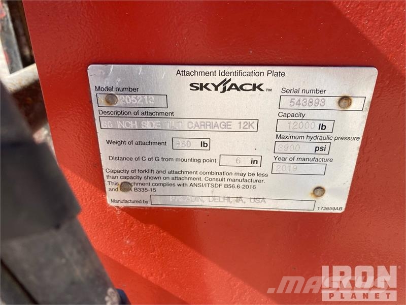 SkyJack SJ1256 TH Telehandler Carretillas telescópicas