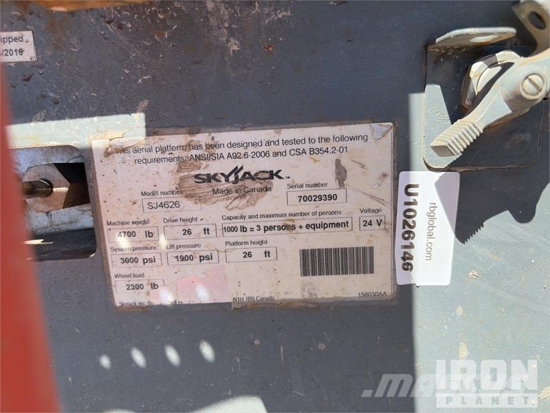 SkyJack SJ4626 Electric Scissor Lift Škarjaste dvižne ploščadi
