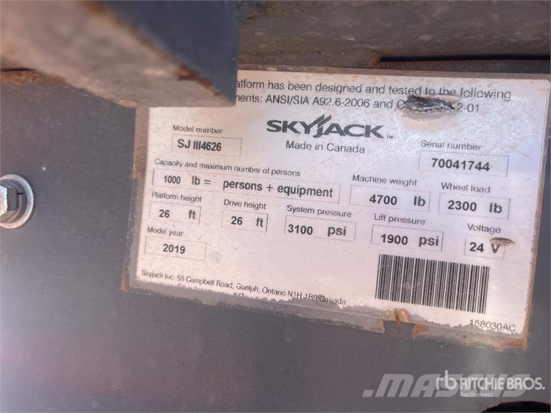 SkyJack SJIII 4626 Electric Scissor Lift Ανυψωτήρες ψαλιδωτής άρθρωσης