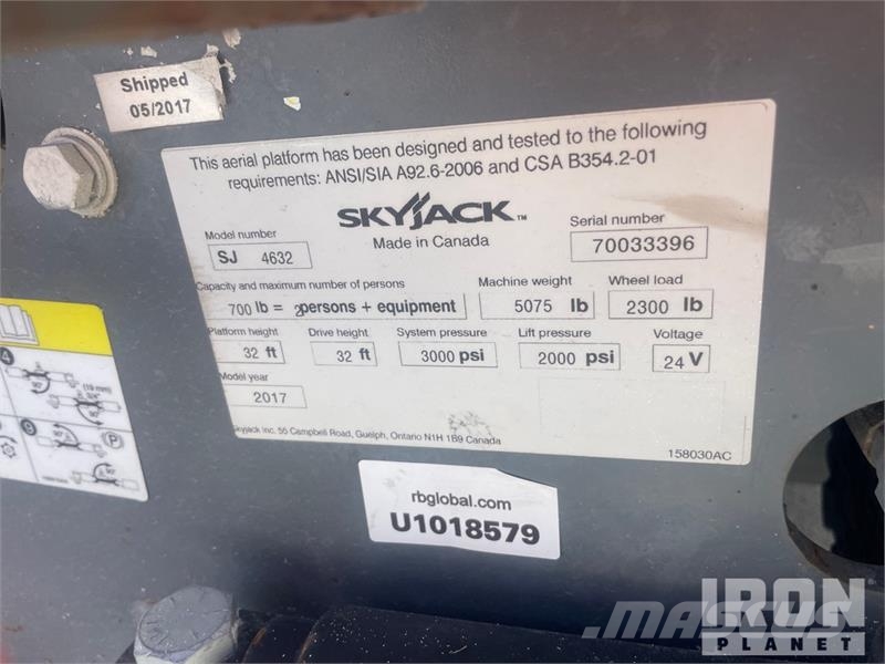 SkyJack SJIII-4632 Electric Scissor Lift Škarjaste dvižne ploščadi