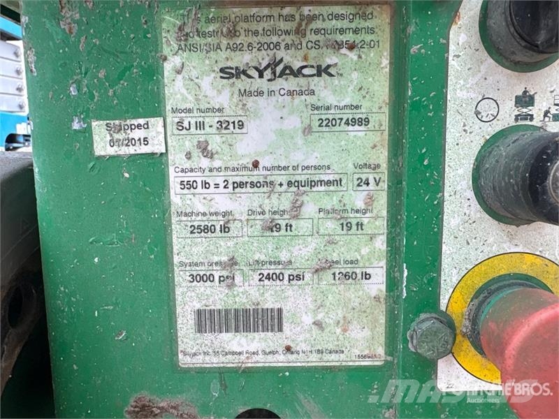 SkyJack SJIII3219 Electric Scissor Lift Scheren-Arbeitsbühnen