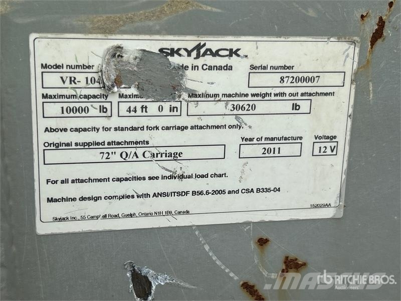 SkyJack VR-1044 Telehandler (Inoperable) テレスコーピックハンドラー