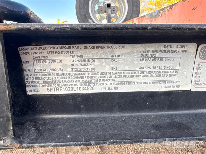 Snake River 10 ft T/A Utility Trailer 其他拖車