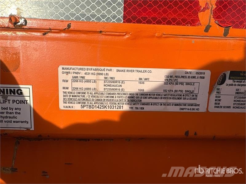Snake River 14 ft T/A Dump Utility Trailer 傾卸式拖車
