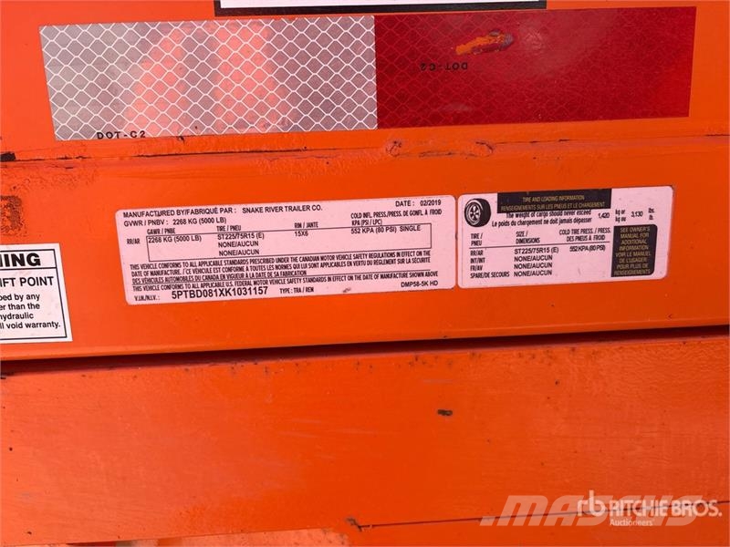 Snake River DMP58-5KHD 7 ft 9 in S/A Dump Utility Bañera