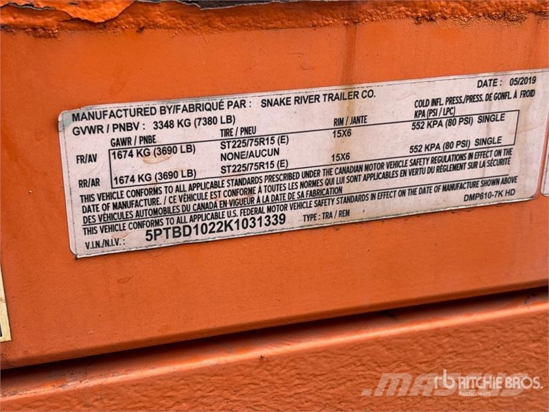 Snake River DMP610-7K HD 10 ft T/A Dump Utility Tr Самоскиди