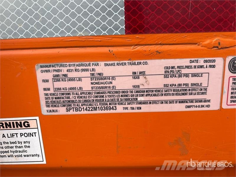 Snake River DMP714 13 ft 8 in T/A Dump Utility Tra Самоскиди