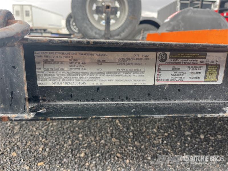  Snake River FB5X10-7KHD 10 ft T/A Equipment Traile Prikolice za autotransportere