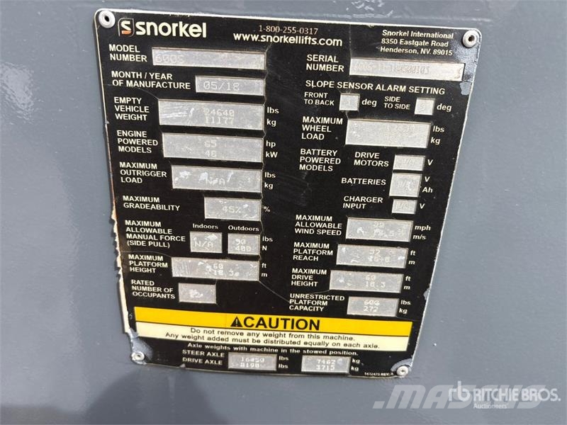 Snorkel 600S 4WD Diesel Telescopic Boom Lift Teleskoplifte