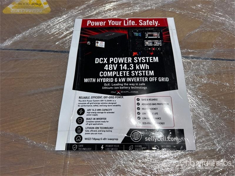  Solar Battery System 14kWh w/ Inverter 6.5 KW Off  Montacargas y elevadores de material