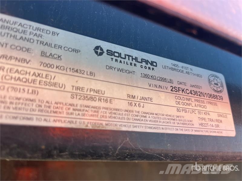 Southland 22 ft T/A Flatbed Trailer Prikolice platforme/otvoreni sanduk