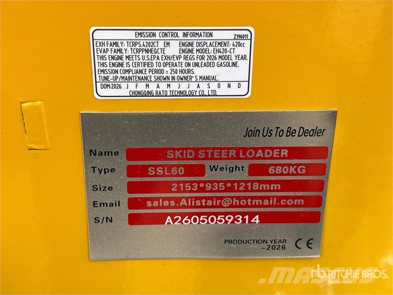 SSL60-RED Mini Compact Track Loader (Unused) لوادر انزلاقية التوجيه