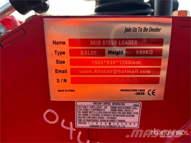  SSL60-RED Mini Compact Track Loader (Unused) لوادر انزلاقية التوجيه