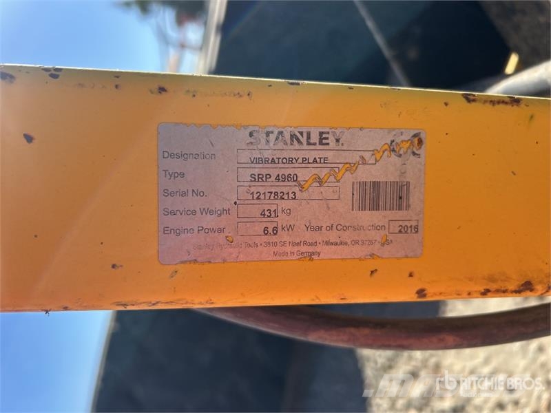 Stanley SRP4960 Vibratory Plate Compactor Ubijaki wibracyjne