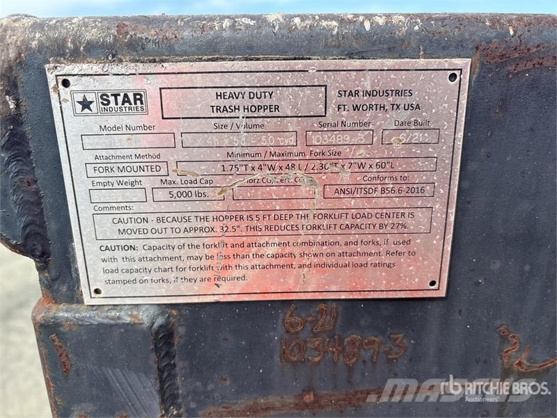 Star Industries 5CY Trash Hopper Inne akcesoria