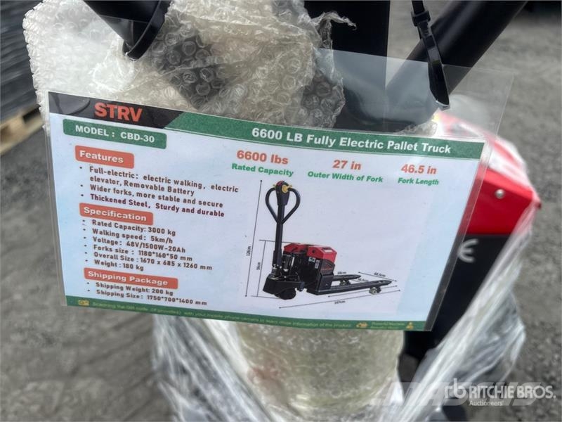 STARVOX CBD-30 6600 lb Electric Pallet Jack (Unuse Ručni paletar