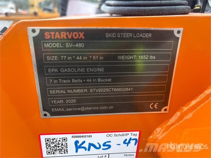STARVOX SV-480 Mini Compact Track Loader (Unused) Мини товарачи