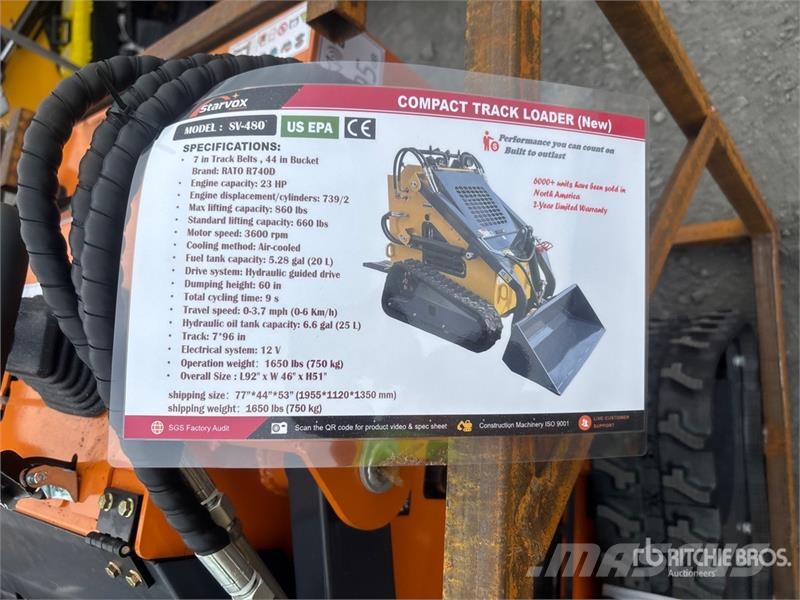 STARVOX SV-480 Mini Compact Track Loader (Unused) Мини товарачи