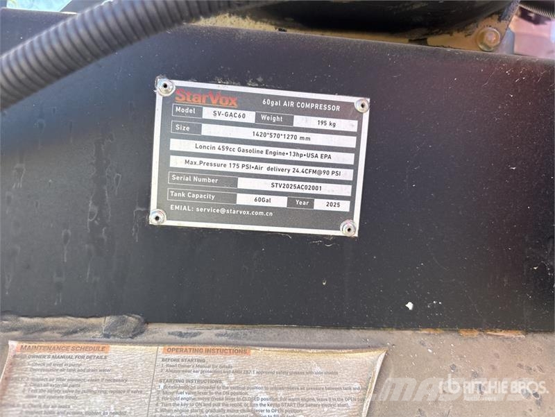 Starvox SV- GAC60 Skid-Mounted Air Compressor (Unu Kompresori
