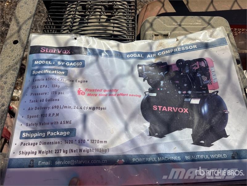 Starvox SV- GAC60 Skid-Mounted Air Compressor (Unu Kompresori