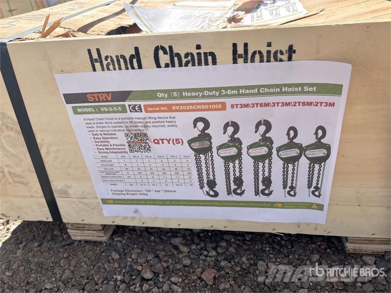 STARVOX VD-2-3-5 Heavy-Duty 3-6m Hand Chain Hoist Andet tilbehør