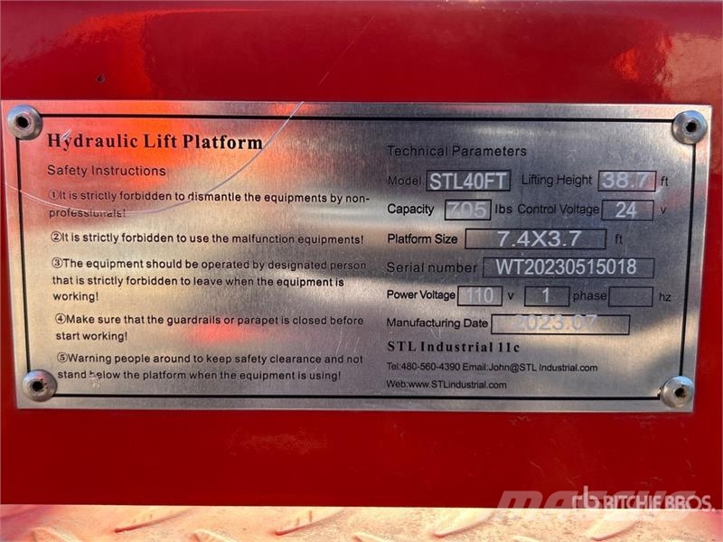 STL Industrial 40FT Electric Scissor Lift Ollós emelők