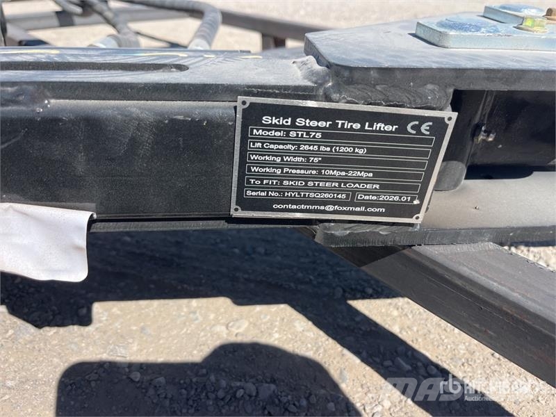 STL75 75 in Skid Steer Tire Lifter Outros componentes