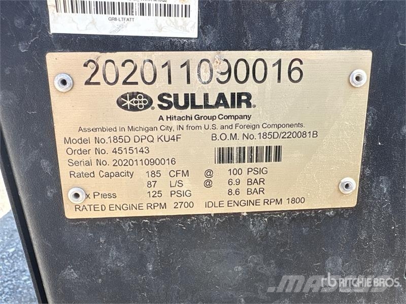 Sullair 185DPQ Kompresoriai