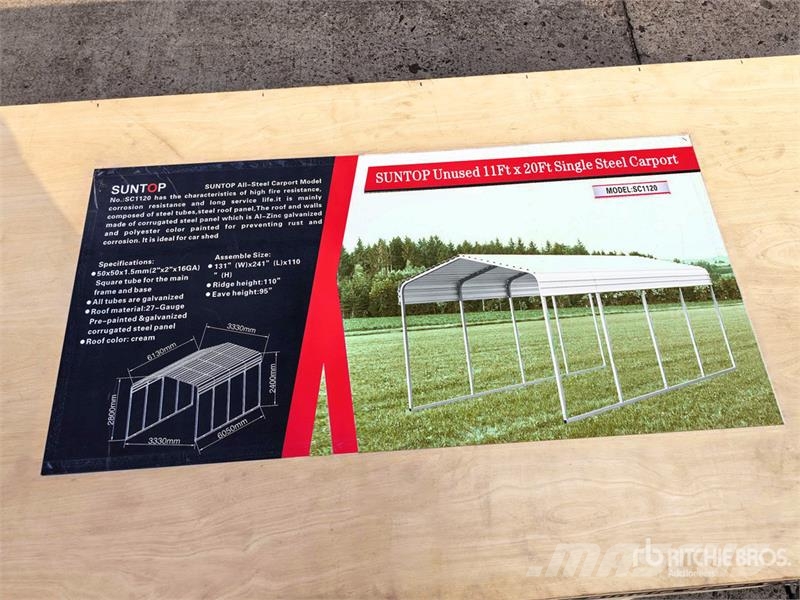 SUNTOP SC1120 11 ft x 20 ft Carport (Unused) Čelični okviri za građevine