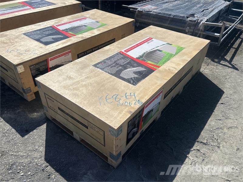  SUNTOP SC2030B 20 ft x 30 ft Enclosed Carport (Unu المباني الإطار الصلب