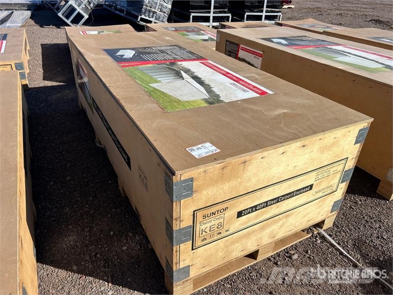 SUNTOP SC2040B 20 ft x 40 ft Enclosed Carport (Unu Steel frame buildings