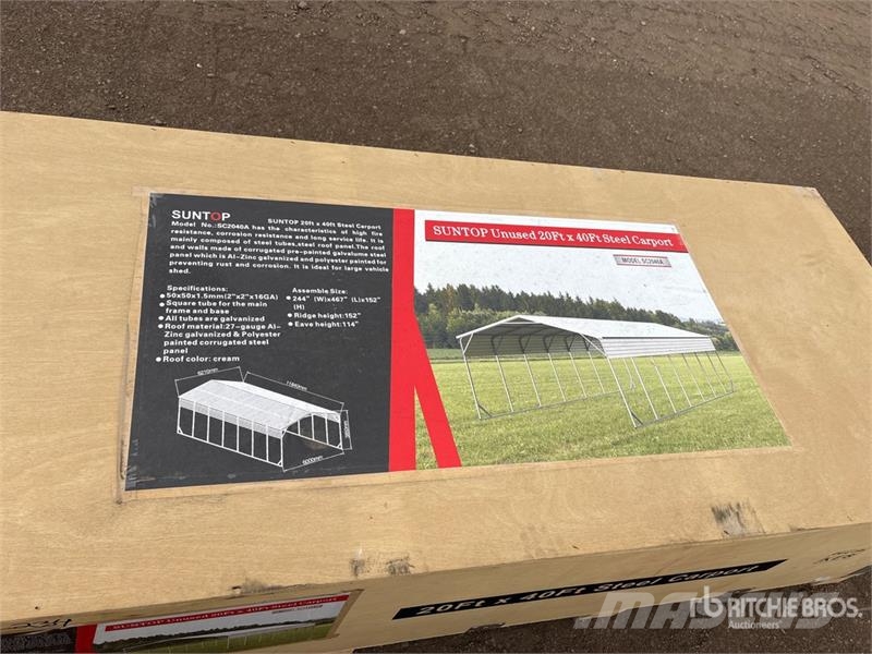 SUNTOP SC2040B 20 ft x 40 ft Enclosed Carport Stahlrahmenaufbauten