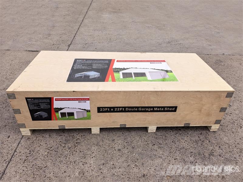 SUNTOP SC2322 Double Garage Metal Shed (Unused) Plieno karkaso pastatai