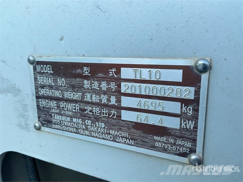 Takeuchi TL10 لوادر انزلاقية التوجيه