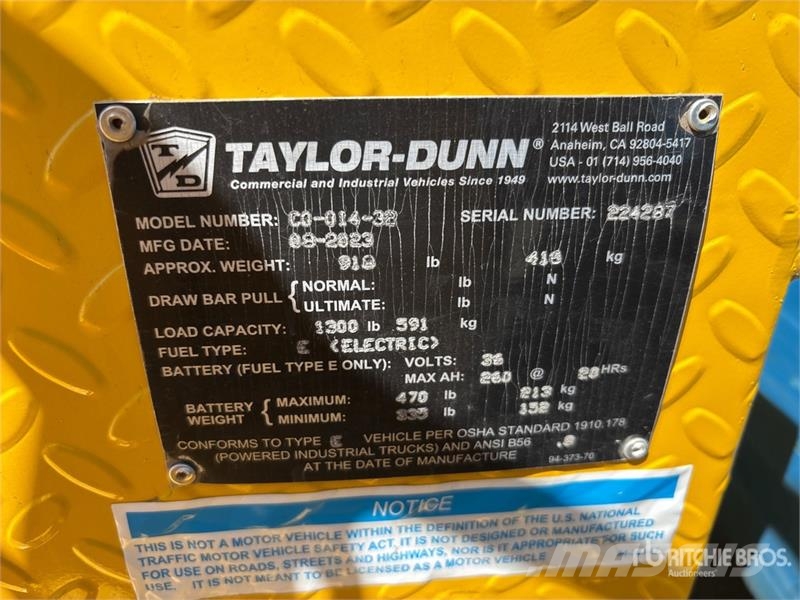 Taylor Dunn Dunn 432 Utility Cart Двигатели