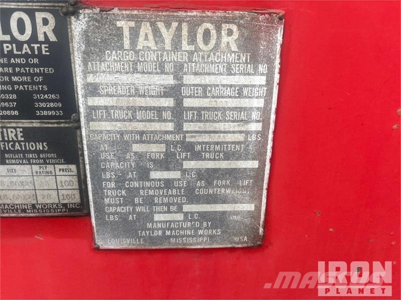 Taylor Y-80-W0 80000 lb Container Handler Sähkötrukit
