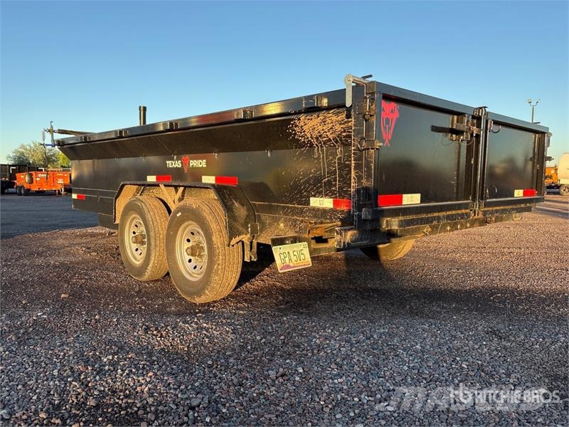 Texas Pride DT71614KBP 16 ft T/A Dump Utility Trailer Pašizgāzējs