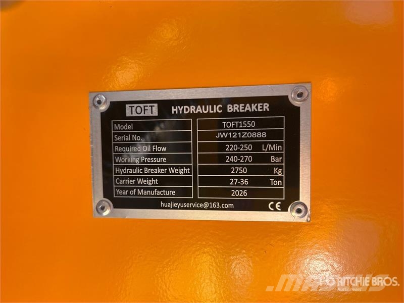  TOFT 1550 Hydraulic Breaker - Fits Cat 336 (Unused Martelos / Rompedores
