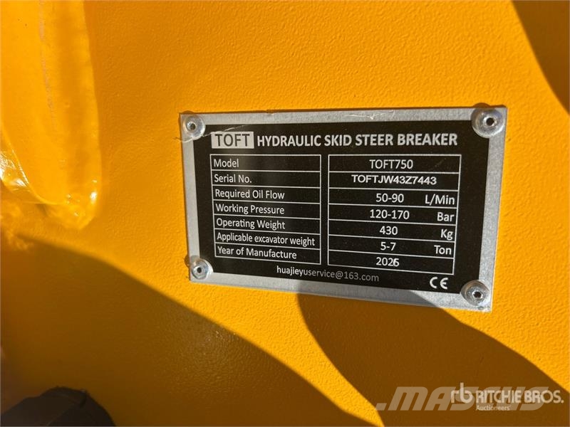 TOFT 750 Skid Steer Breaker (Unused) Martelos / Rompedores