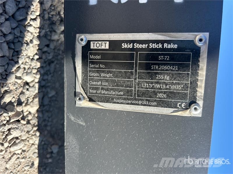 TOFT ST-72 72 in Skid Steer Root Rake (Unused) Vaalutid ja kaarutid