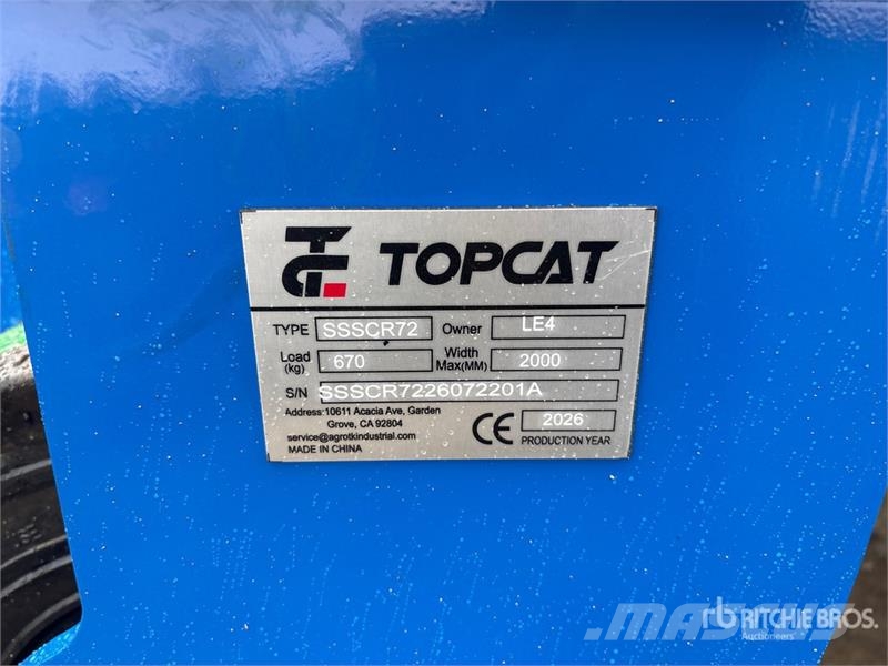 Top Cat Cat SSSCR72 72 in Skid Steer Power Rake (U Zgrabiarki i przetrząsacze