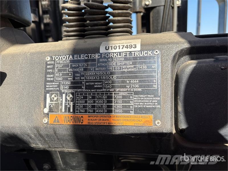 Toyota 7FBCU35 Chariots élévateurs électriques