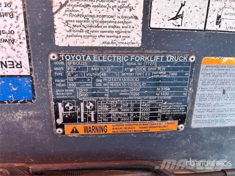 Toyota 8FBCU25 Elektriske trucker