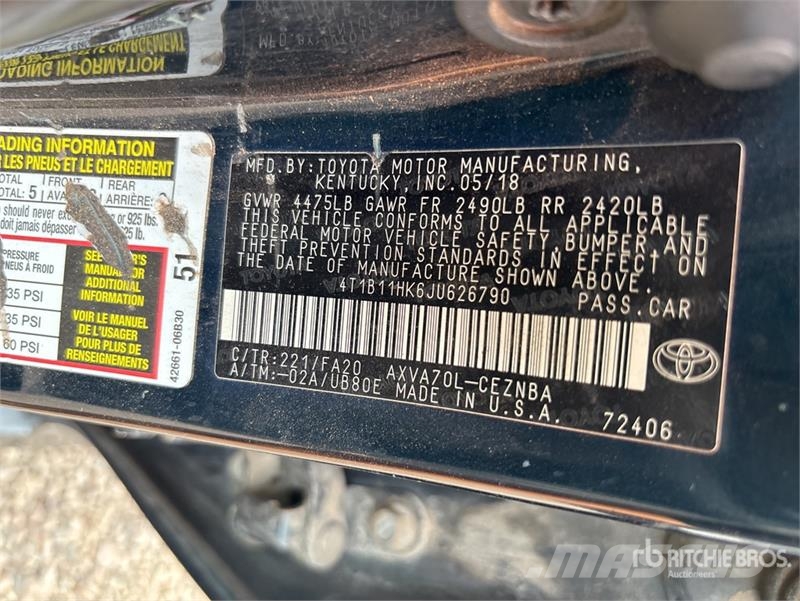 Toyota Camry LE Personbiler