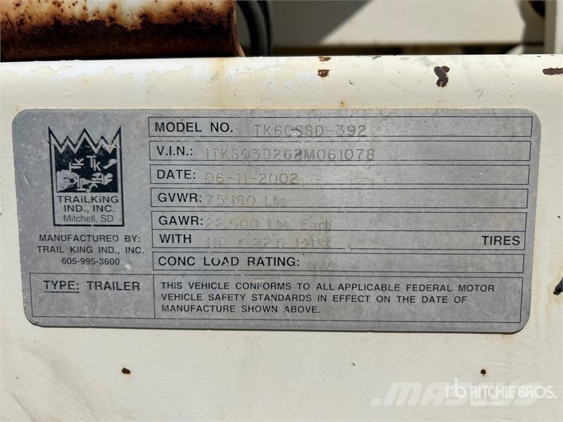 Trail King TK60SSD-392 34 ft T/A Side Dump Trailer Самосвали